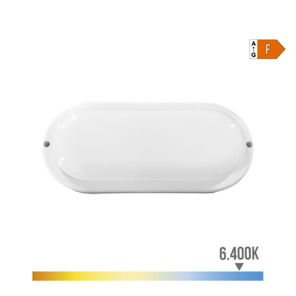 APLIQUE LED OVAL SUPERFICIE 18W EXTERIOR LUZ BLANCA