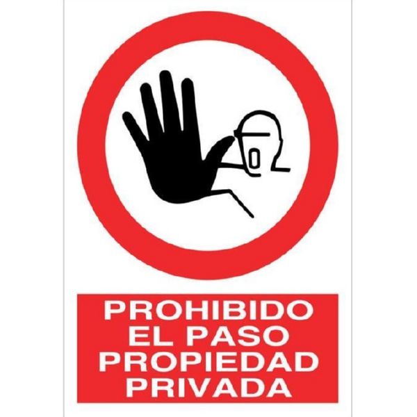 CARTEL PROHIBIDO EL PASO PROPIEDAD PRIVADA 210X297 COFAN