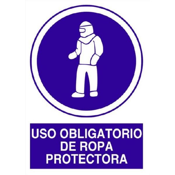 CARTEL USO OBLIGATORIO DE ROPA PROTECTORA 210X148 COFAN