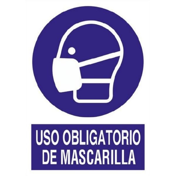 CARTEL USO OBLIGATORIO MASCARILLA 210X148 COFAN