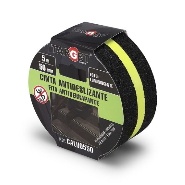 CINTA ANTIDESLIZANTE BANDA LUMINISCENTE 5 M X 50 MM TARGET