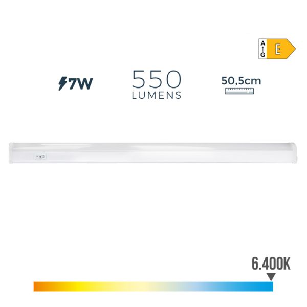 REGLETA ELECTRONICA LED 7W 600 LUMENS 50.5cm 6.400K