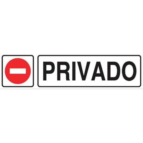 SEÑAL ADHESIVA "PRIVADO" CON DIBUJO COFAN