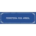 PLACA PUERTA ABS 120X40 AZUL