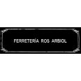 PLACA PUERTA ABS 120X40 NEGRA