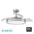 VENTILADOR DC MICENAS NIQUEL 72W 7200LM 3ASP.DESP. 10 8D 6 VELOCIDADES